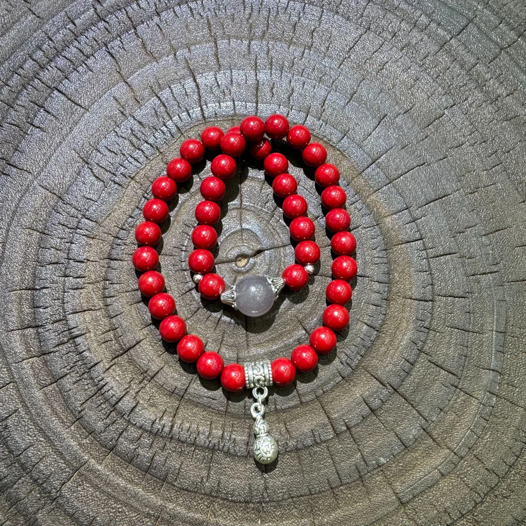 含辰砂工艺品sp264-双圈手持0.8*0.8手串无礼盒