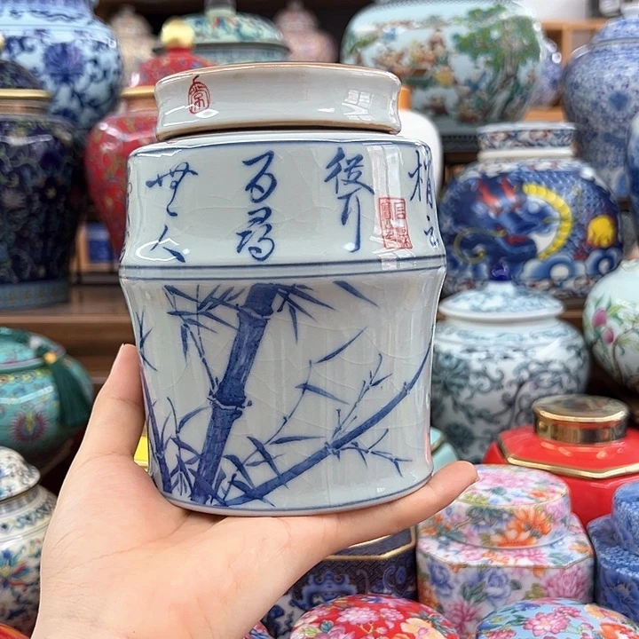 瓷片茶叶罐密封罐陶瓷