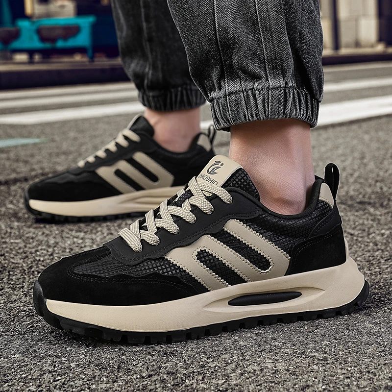 2025新款百搭防滑轻便商务风运动鞋防水时尚休闲鞋鞋子耐磨男士鞋