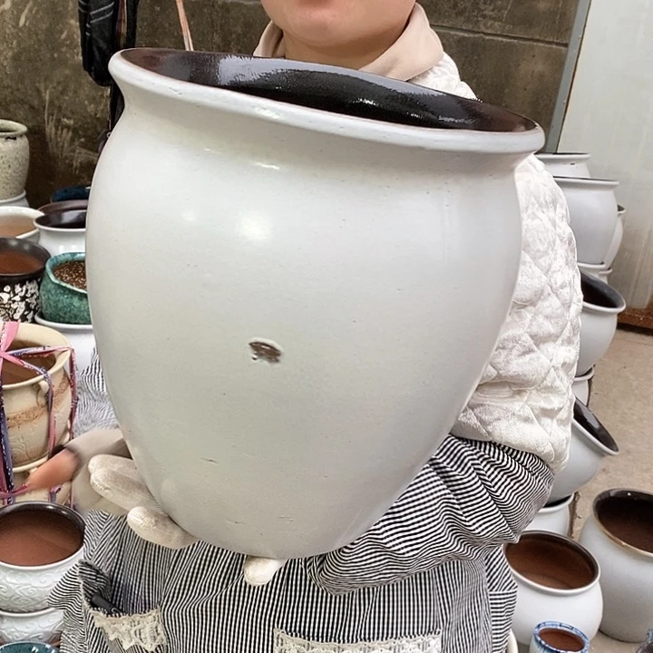 紫砂花盆瑕疵口27高30