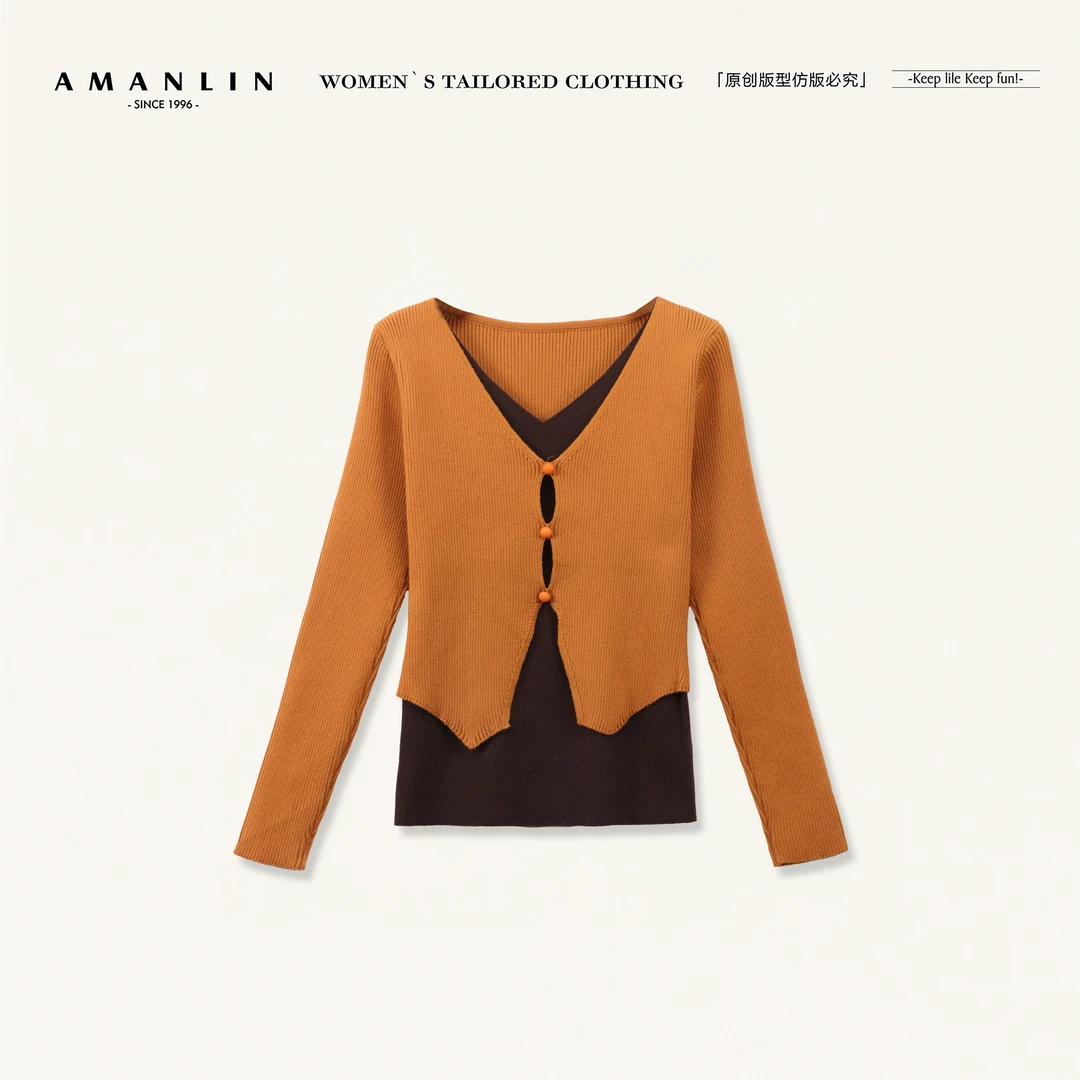 AMANLIN/阿谩琳琥珀流光上衣S603569