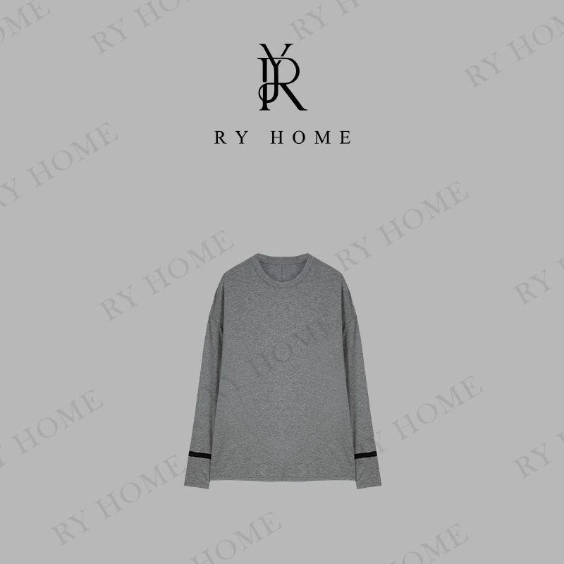 【容雨RYHOME】莱赛尔＋简约纯色圆领长袖T恤253T2169