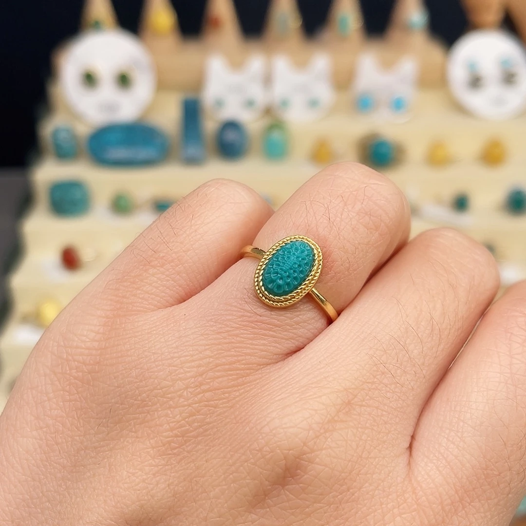 绿松石戒指合金女戒