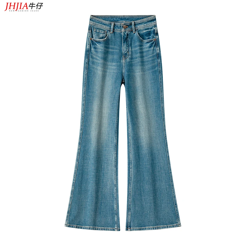 超模牛仔裤女高腰宽松微喇叭百搭显瘦2025春夏新款弹力大牌时尚感