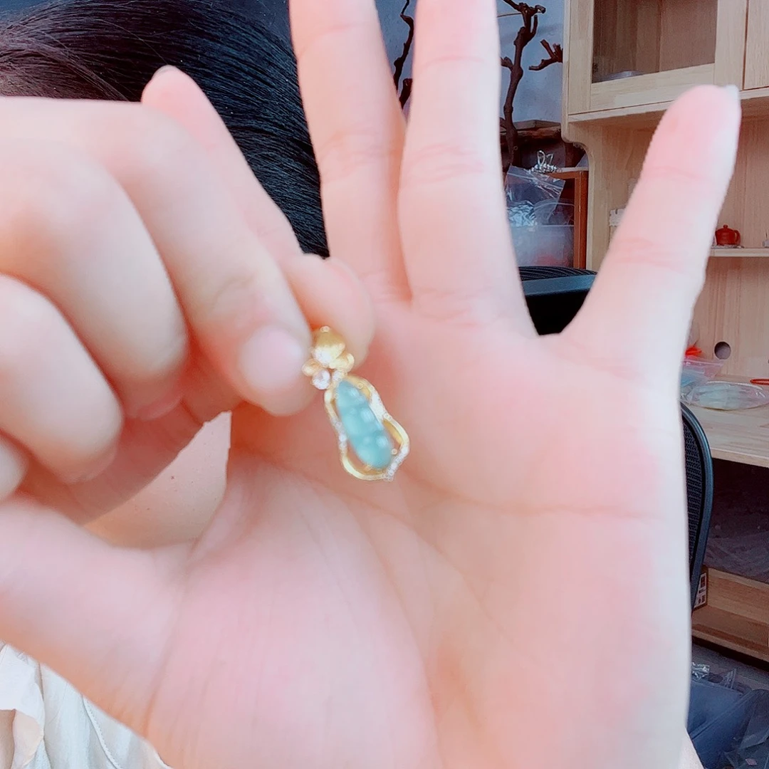 翡翠银S925镶嵌颈饰多样性发货一件