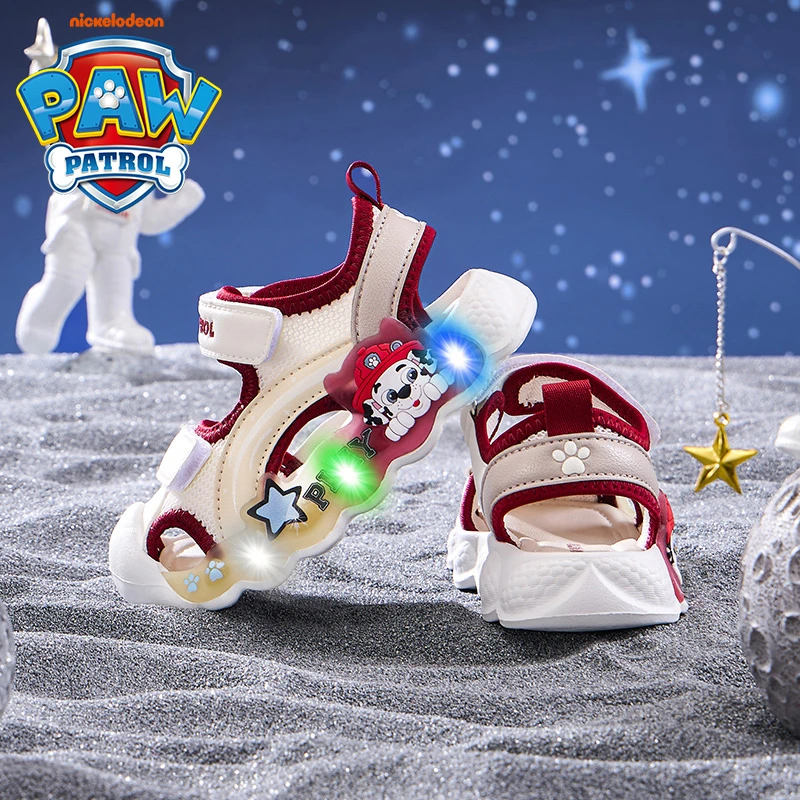 汪汪队夏季镂空透气闪光凉鞋男童男宝运动溯溪玩水软底鞋小童鞋子