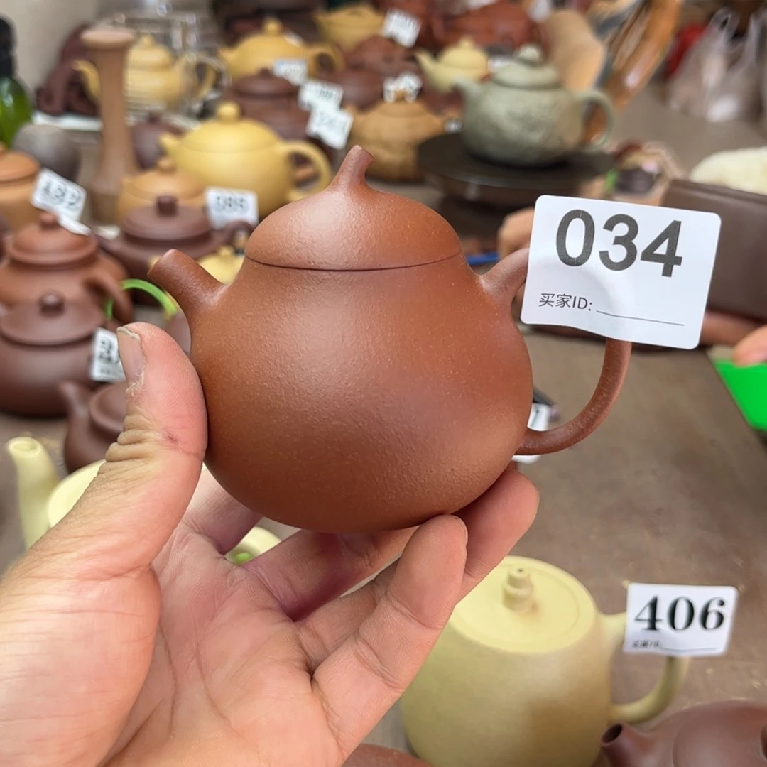 紫砂茶壶降坡泥茄瓜160左右