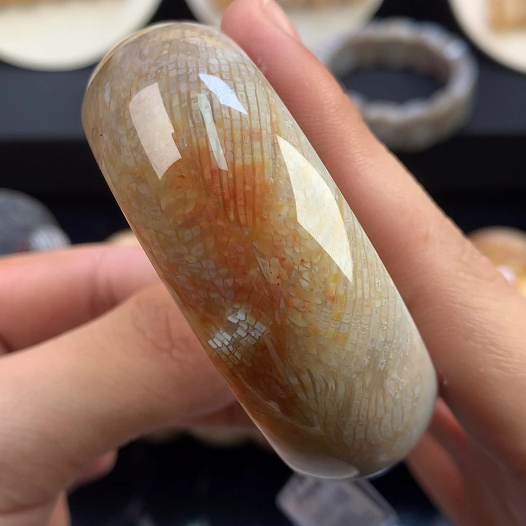 【闪购商品】硅化珊瑚（珊瑚玉）手链未镶嵌38号53.5圈