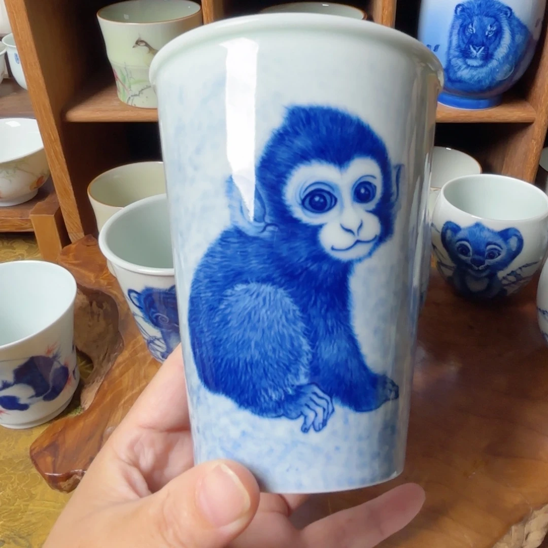手工手绘陶瓷可乐杯