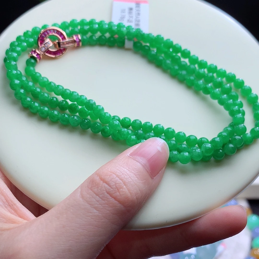 黙***白翡翠未镶嵌项链卡4