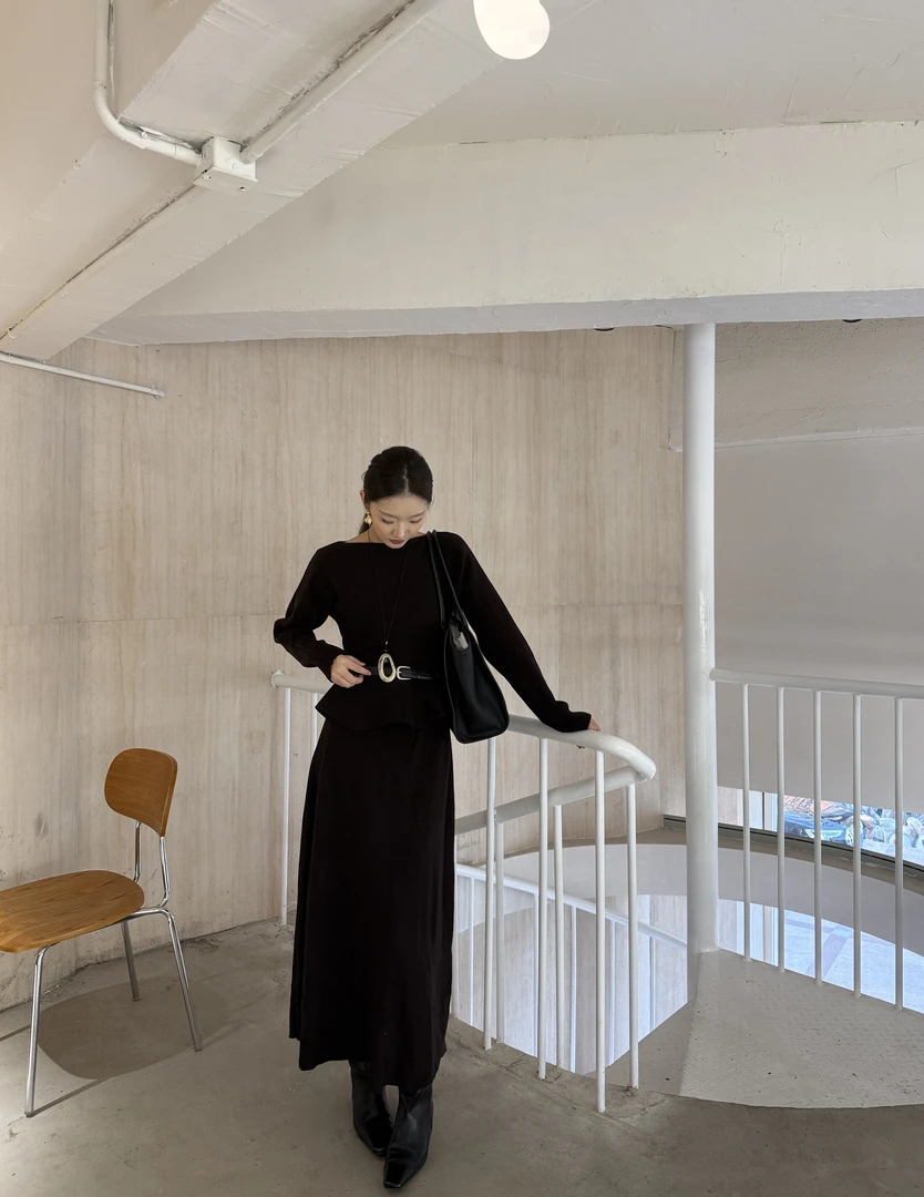 【RoMee-萝蜜】轻奢风套装老钱风针织时尚套装打底上衣卫衣山本风