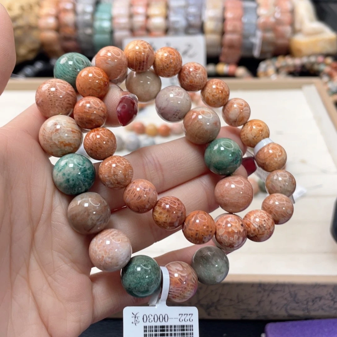 硅化珊瑚（珊瑚玉）手链未镶嵌勇*964