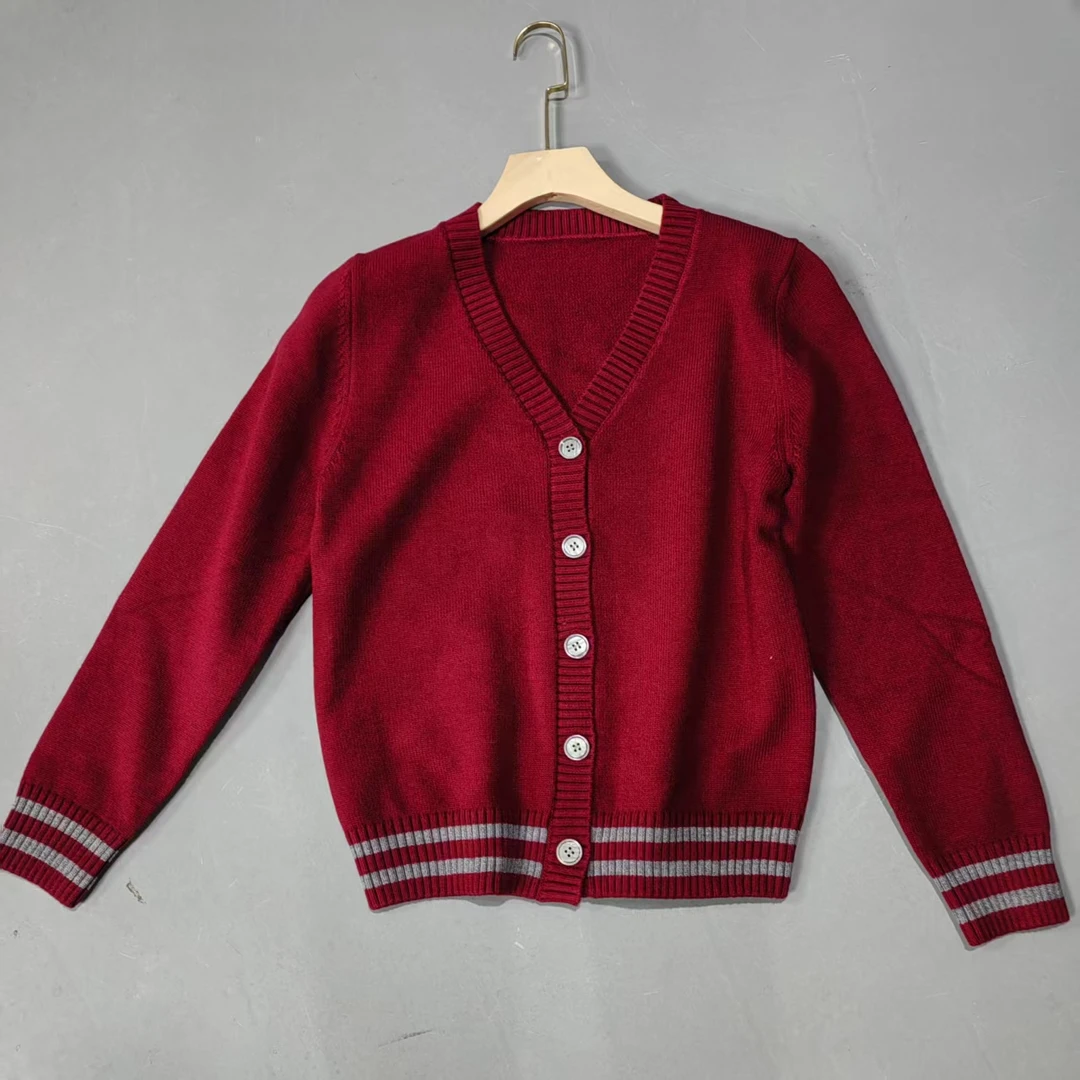 【南油玲姐】红色开衫新款针织衫MY1015