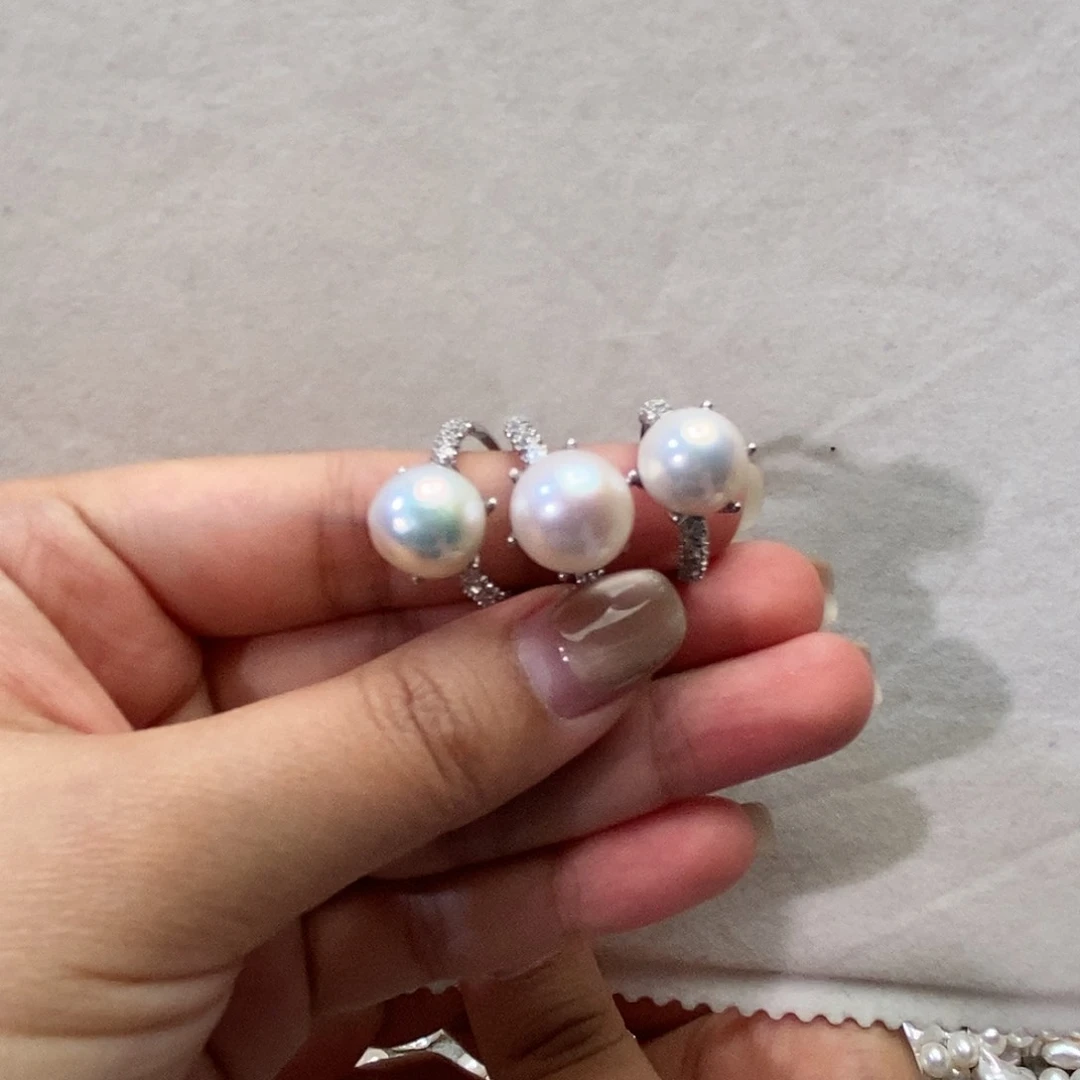 淡水珍珠戒指合金