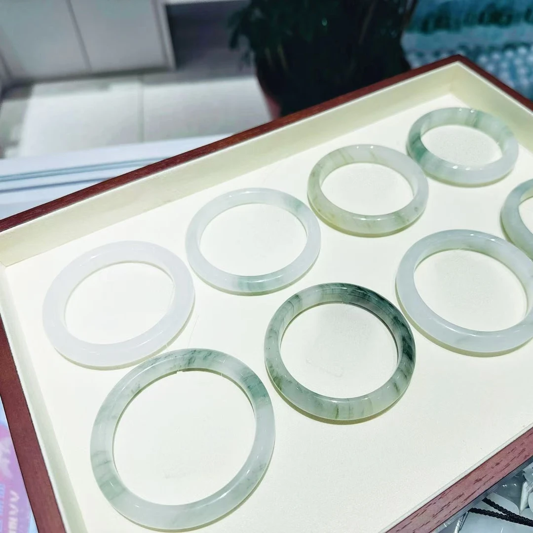 F158 天山翠手镯女款天然雪翠玉石镯子~多样性拍一发一