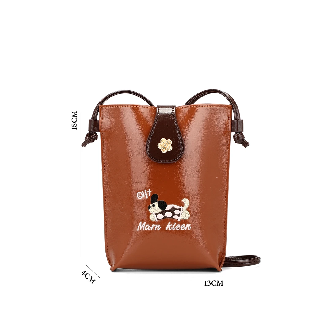 咖色腊肠狗手机包