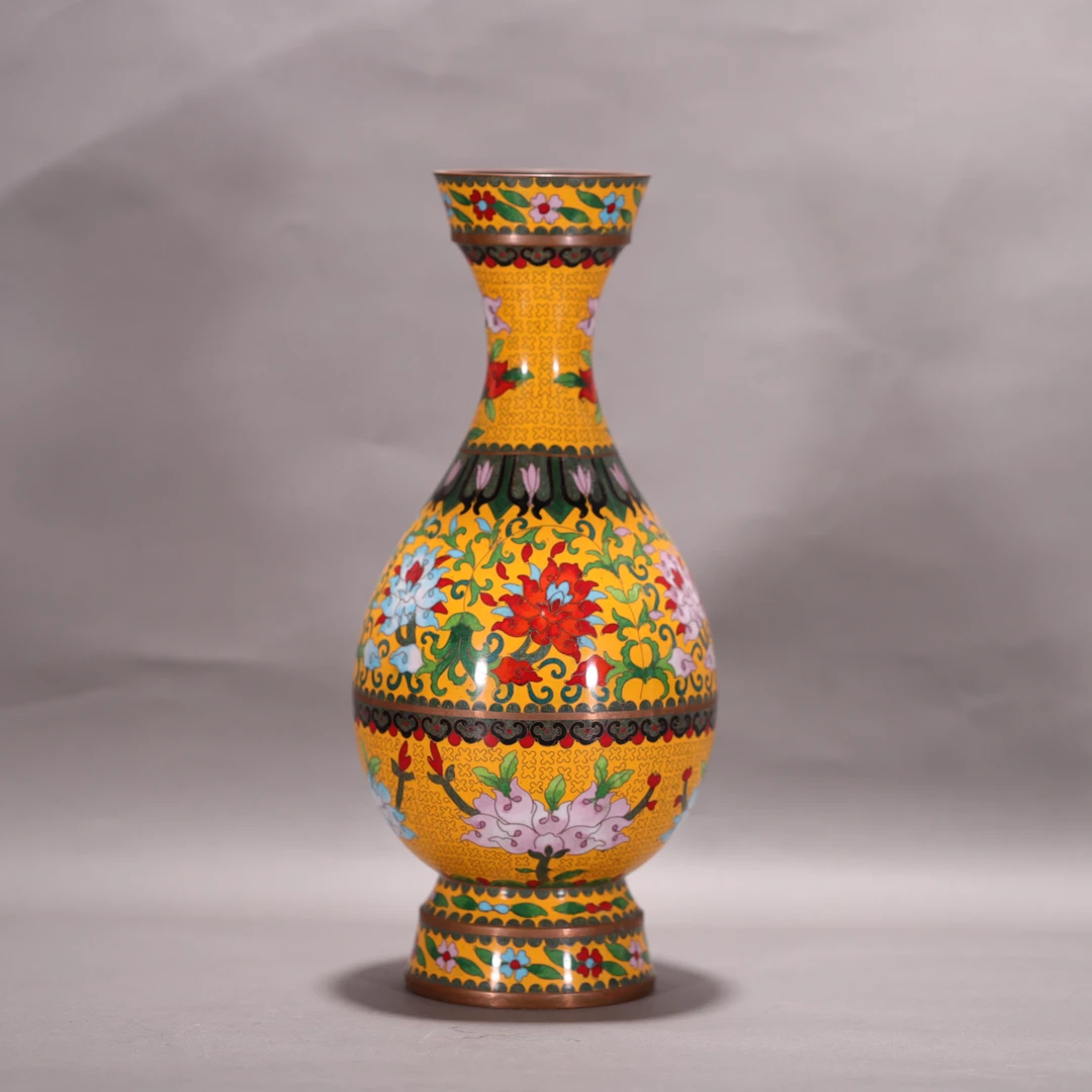 lot19 DY4419 清代 景泰蓝赏瓶