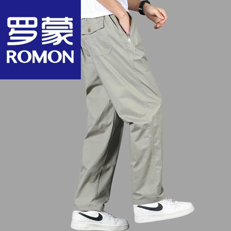 罗蒙男士休闲裤夏季男款爆款2023新款薄款大码宽松直筒工