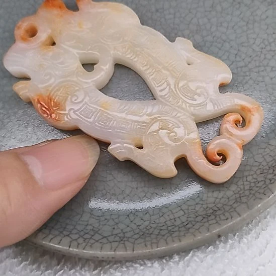 摆件开片瓷器瓷片摆件