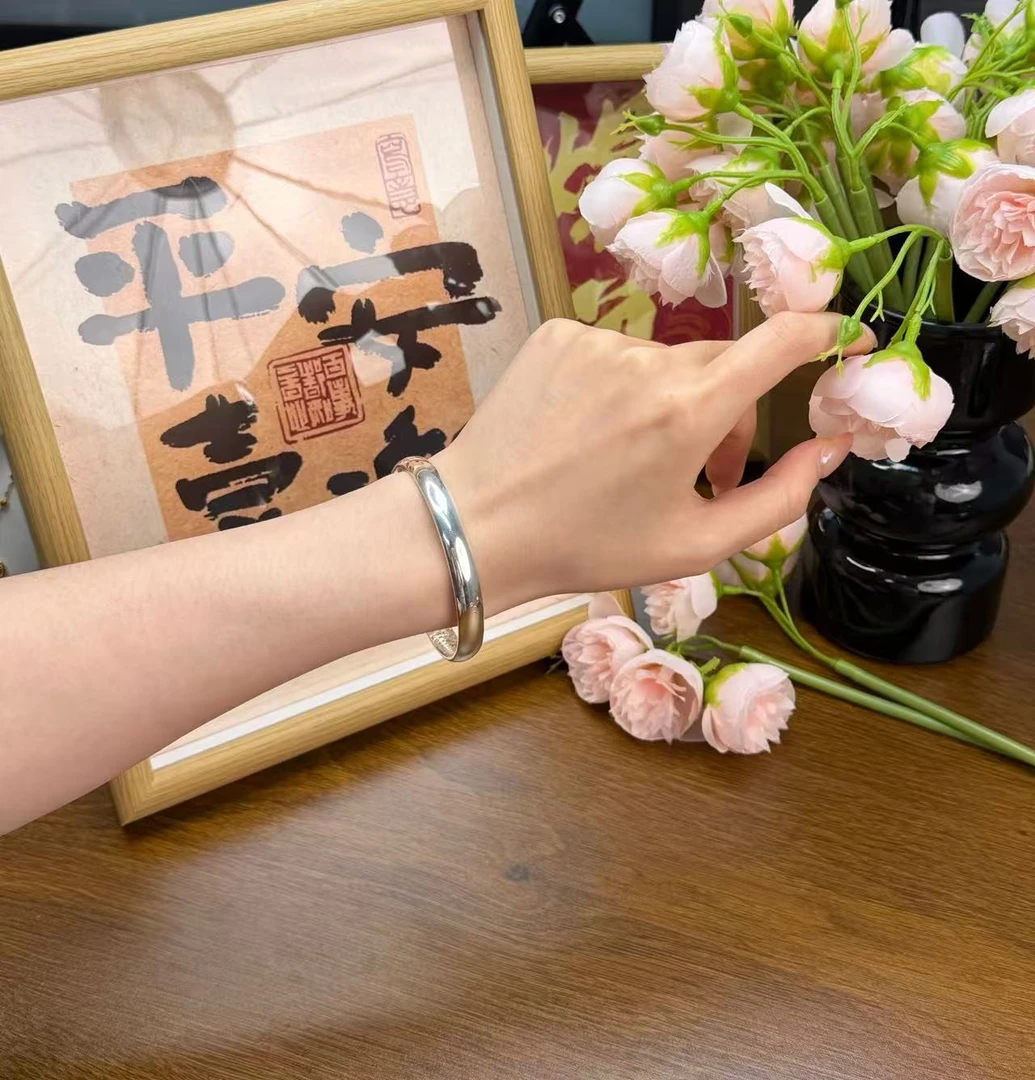 足银银制品 手工工艺银心经贵妃闭口时尚百搭经典