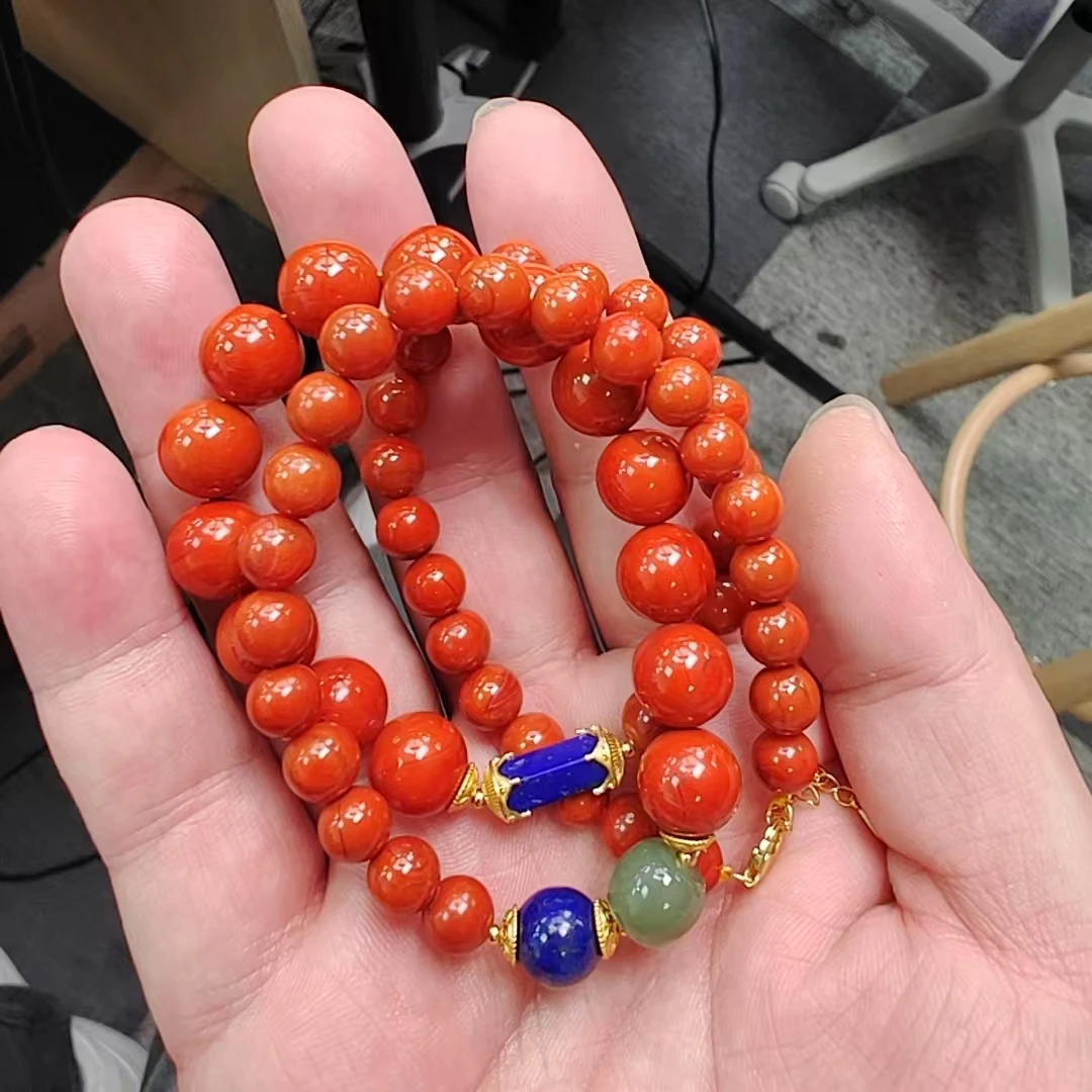 柿子红南红塔链7-11mm/多样性 发一个