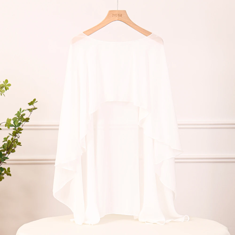 【瑾昔】夏季薄款旅游度假拍照仙气飘逸纯色外搭套头披肩披风女