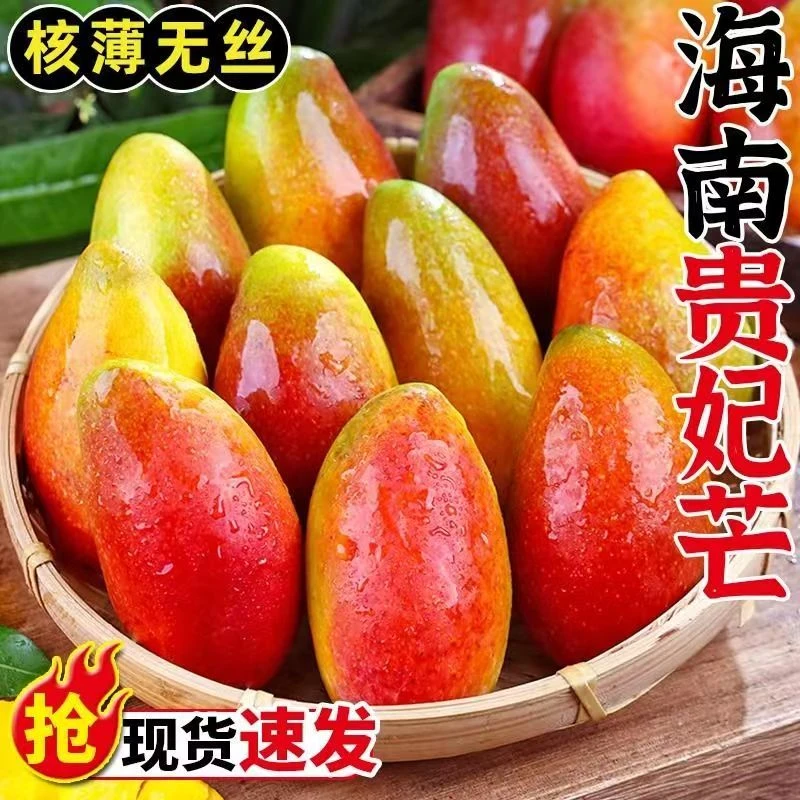 正宗海南贵妃芒果新鲜10斤水果应当季整箱包邮树上熟大果3斤批发
