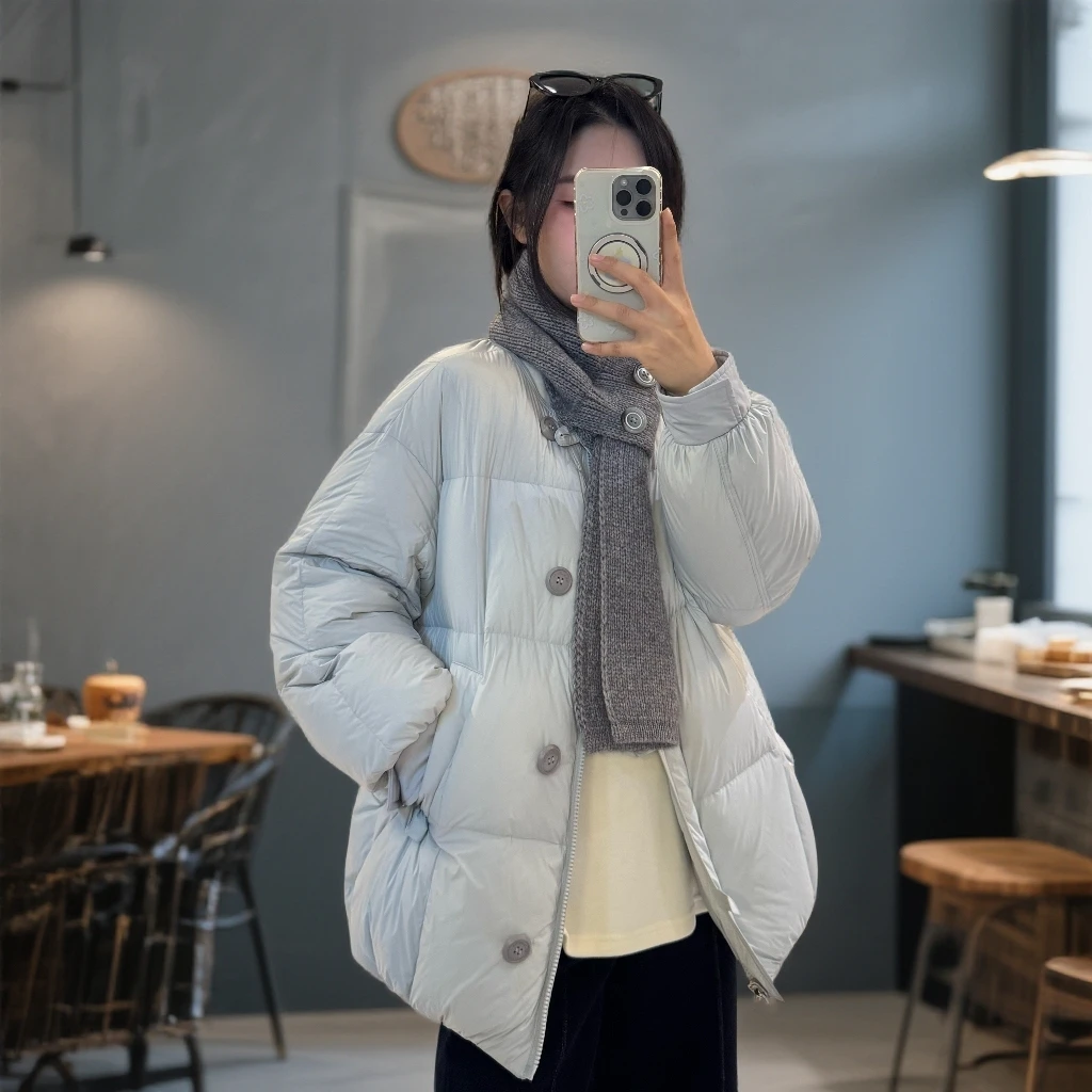 宿慕SUMU韩版宽松两面穿羽绒服女2025新款秋冬时尚羽绒服外套5625