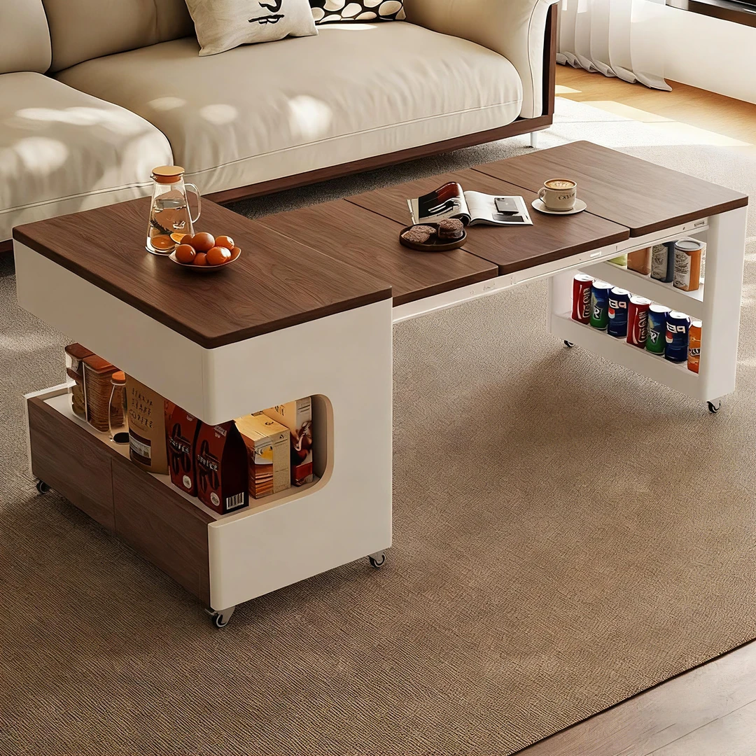 创意客厅小户型多功能茶几可移动边几家用折叠伸缩式多功能小桌子