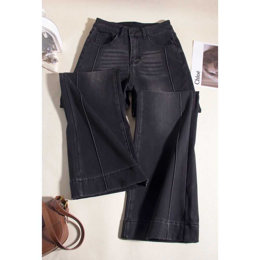 1412-【厚绒加厚】深色系冬款 不挑身形软牛仔 立体裁剪 牛仔裤