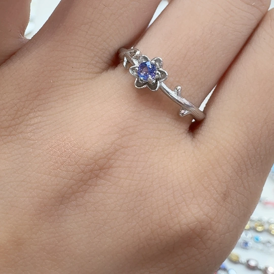 坦桑石戒指银S925镶嵌—307