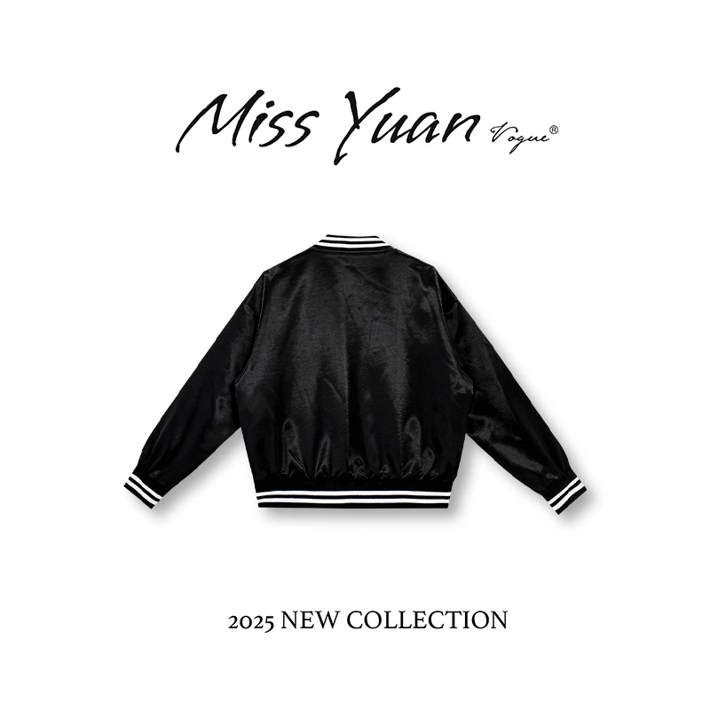 M.Y媛总 2025春季新款外套小众设计轻奢休闲棒球上衣女1LY1003