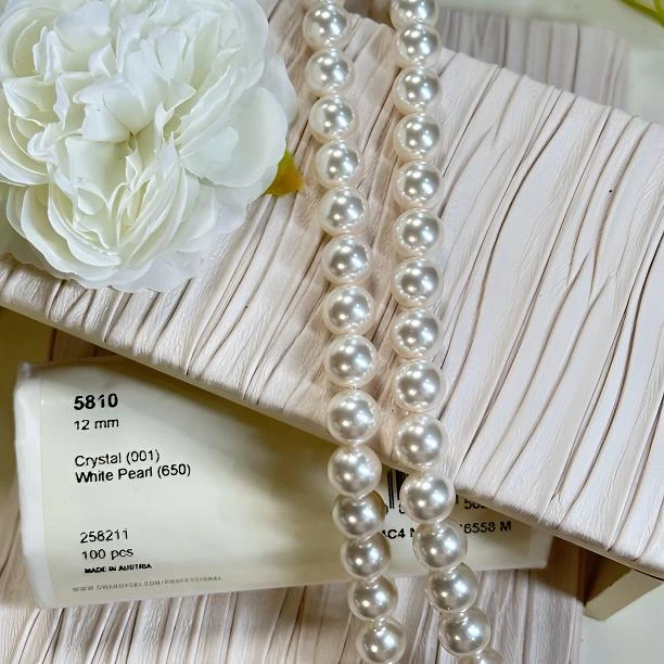 施华洛5810仿珍珠12mm华子串珠配件饰品散珠手工diy通用通用时尚