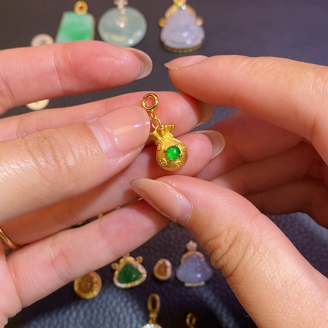 翡翠银S925镶嵌颈饰