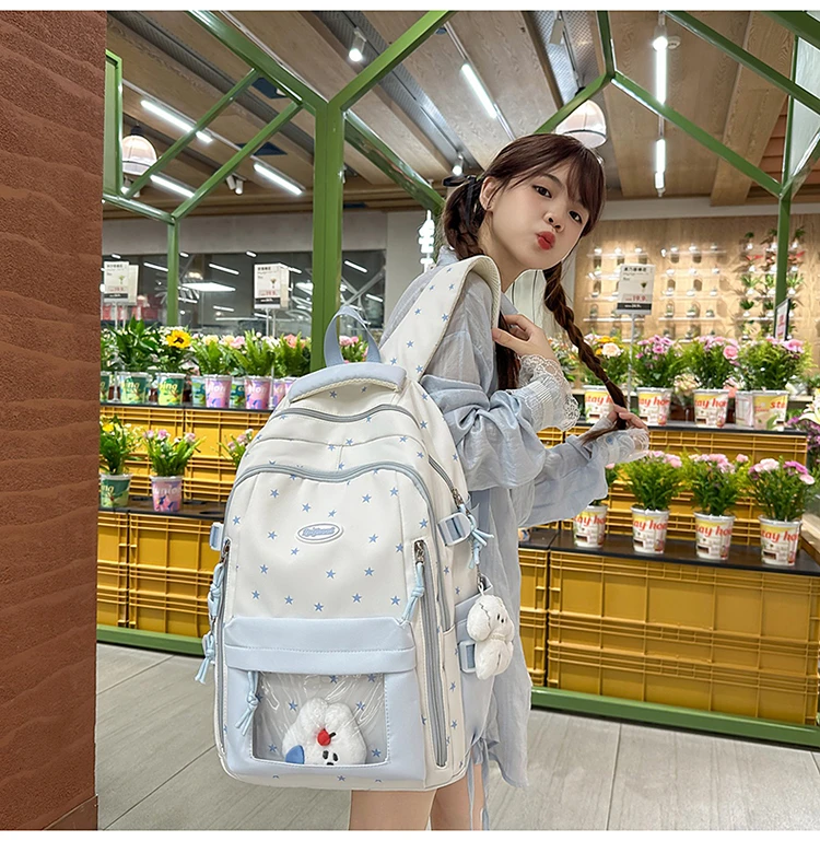 新款女星星书包小学生初高中书包韩版潮流大容量女生ins风书包