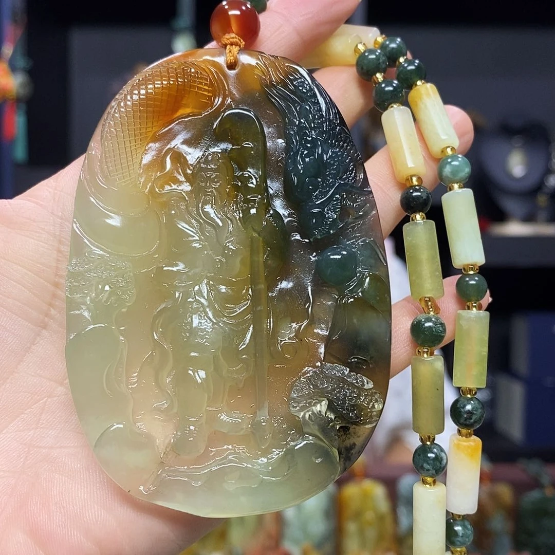 未镶嵌岫玉挂件吊坠