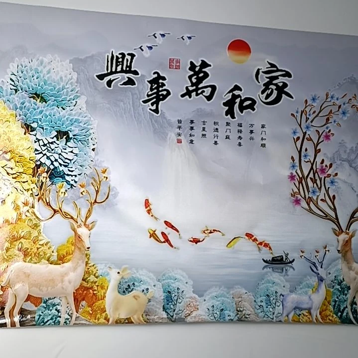 电视背景墙壁画定制各种各样
