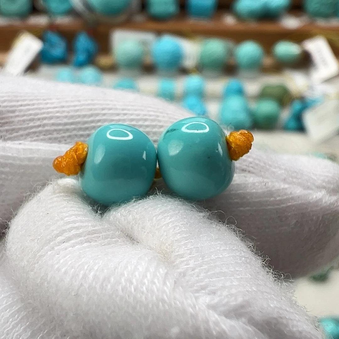 绿松石老型对珠未镶嵌