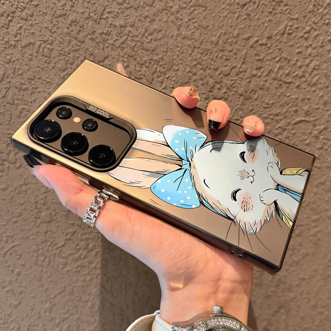 蝴蝶结适用三星galaxys25手机壳可爱兔子s24ultra保护壳可爱s23+