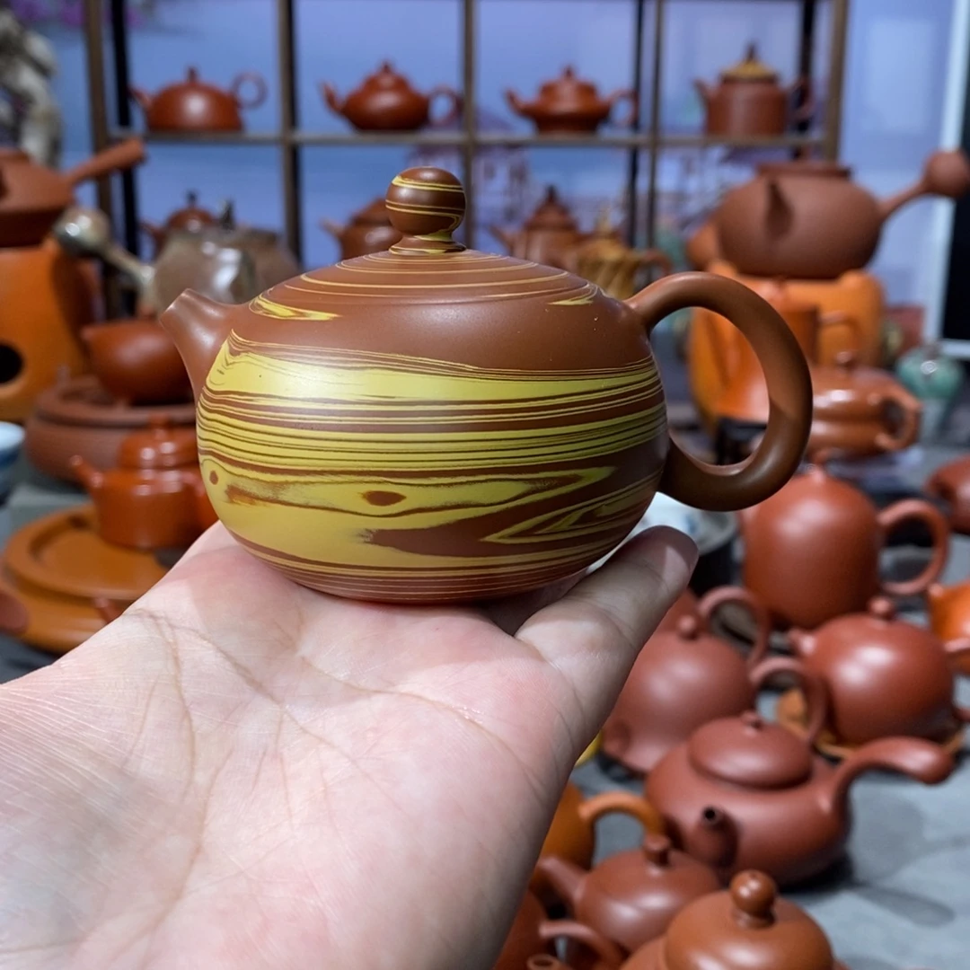 茶壶紫砂吴翰石矿绞泥西施壶113c