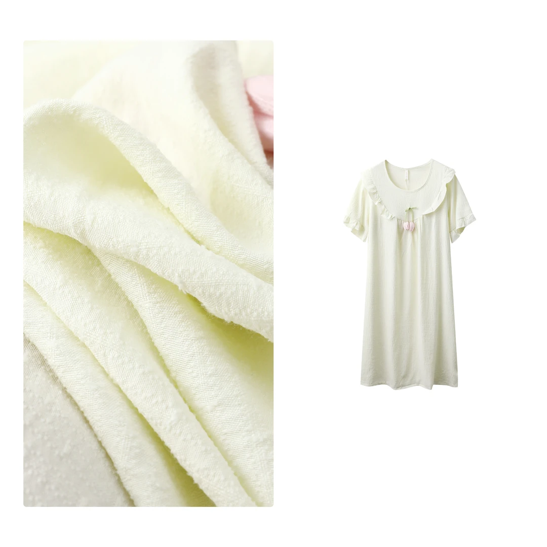 B 门店36&9！郁金香睡裙」裸感云朵棉立体花卉短袖家居睡衣女C23188