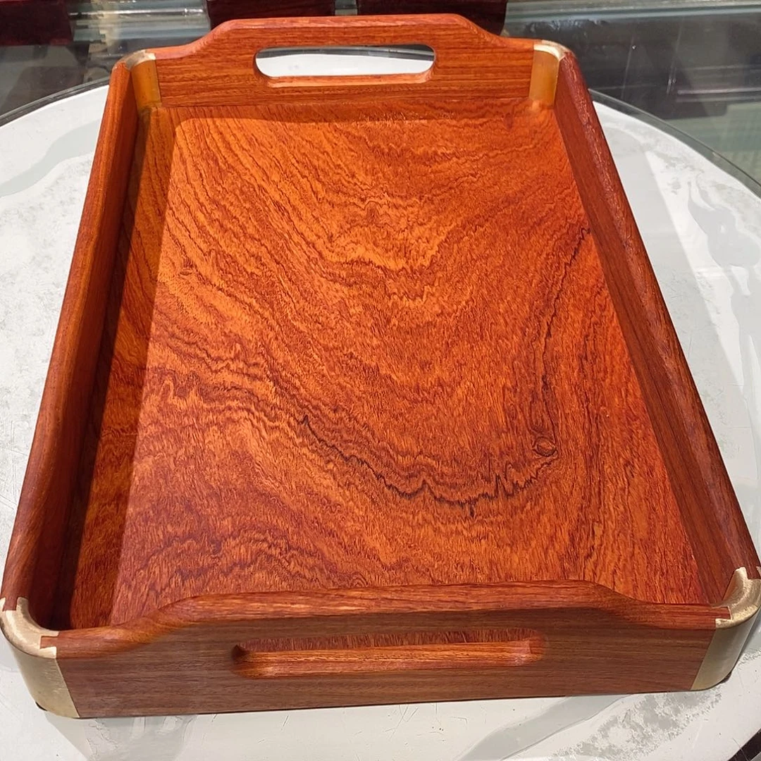 大果紫檀（缅甸花梨）独板文盘36/24/5.5