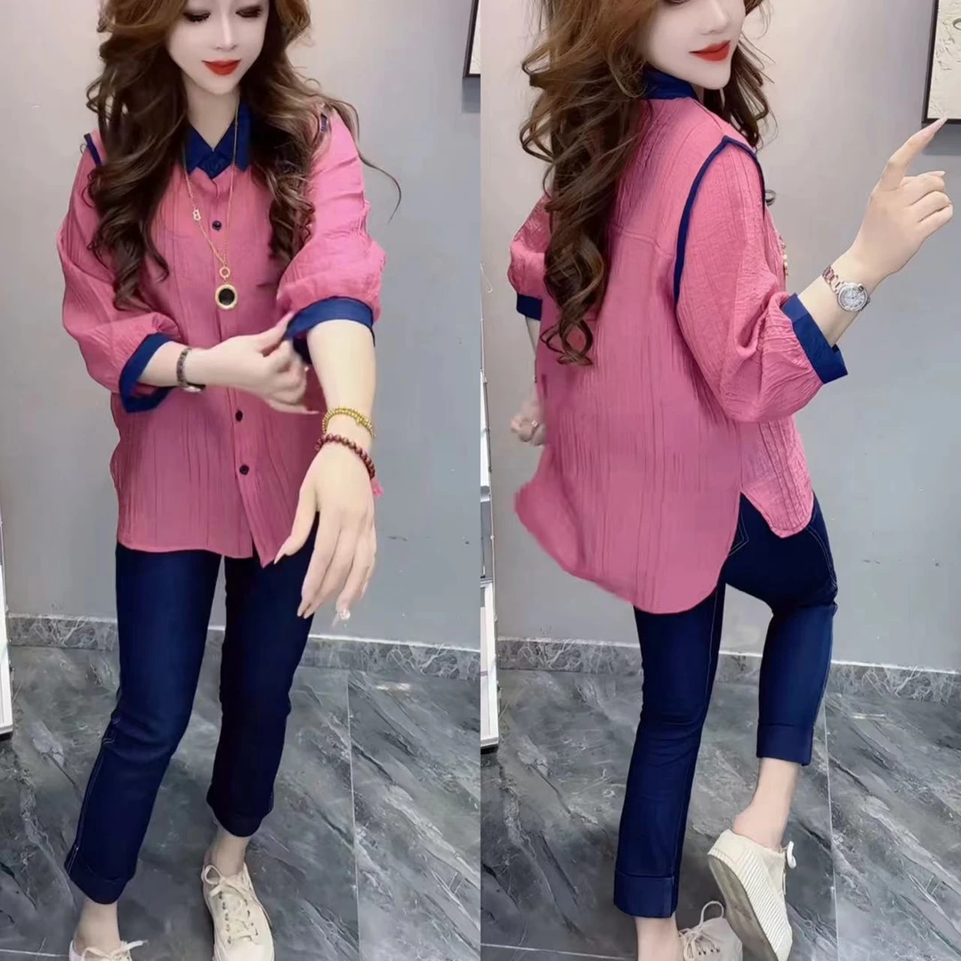 时尚宽松休闲百搭韩版衬衫