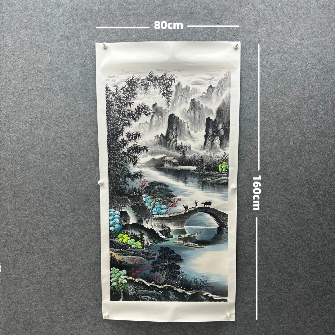 【山水画】张恒禄160*80cm手绘礼盒作品（18）