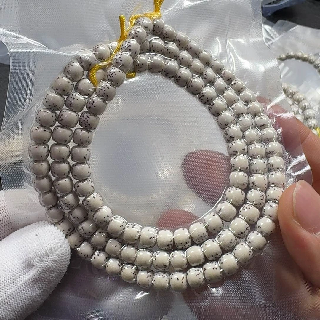 星月菩提手串星月菩提7*6原生态大留白