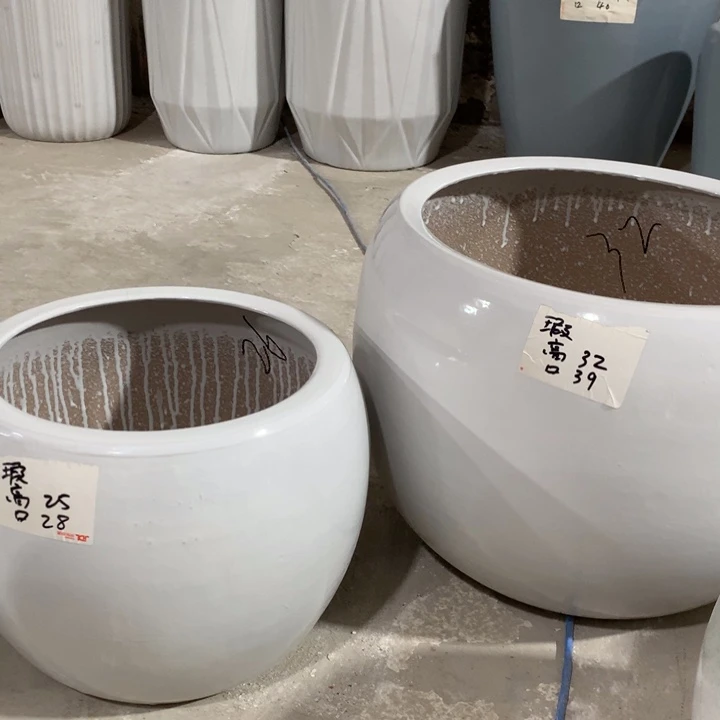 【闪购商品】高温陶瓷花盆默认瑕疵