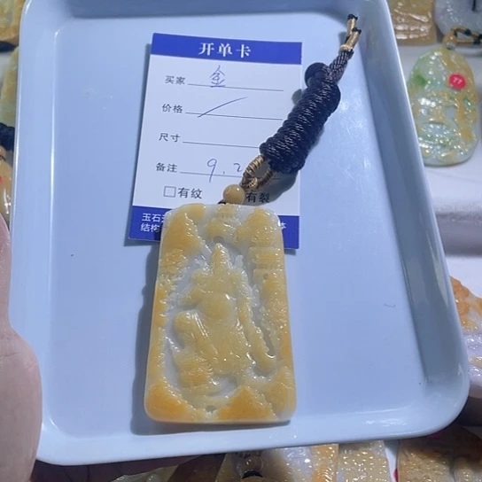 金***，翡翠未镶嵌颈饰翡翠