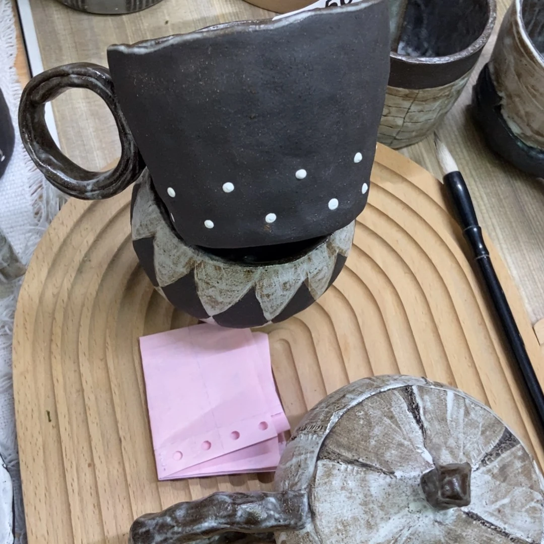 陶瓷?*手捏把手咖啡杯850