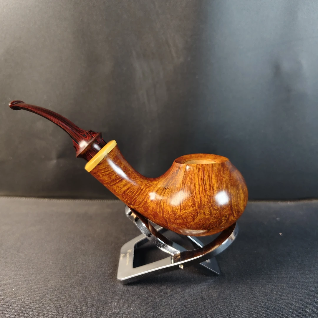 手工系列浅色苹果石楠木烟斗