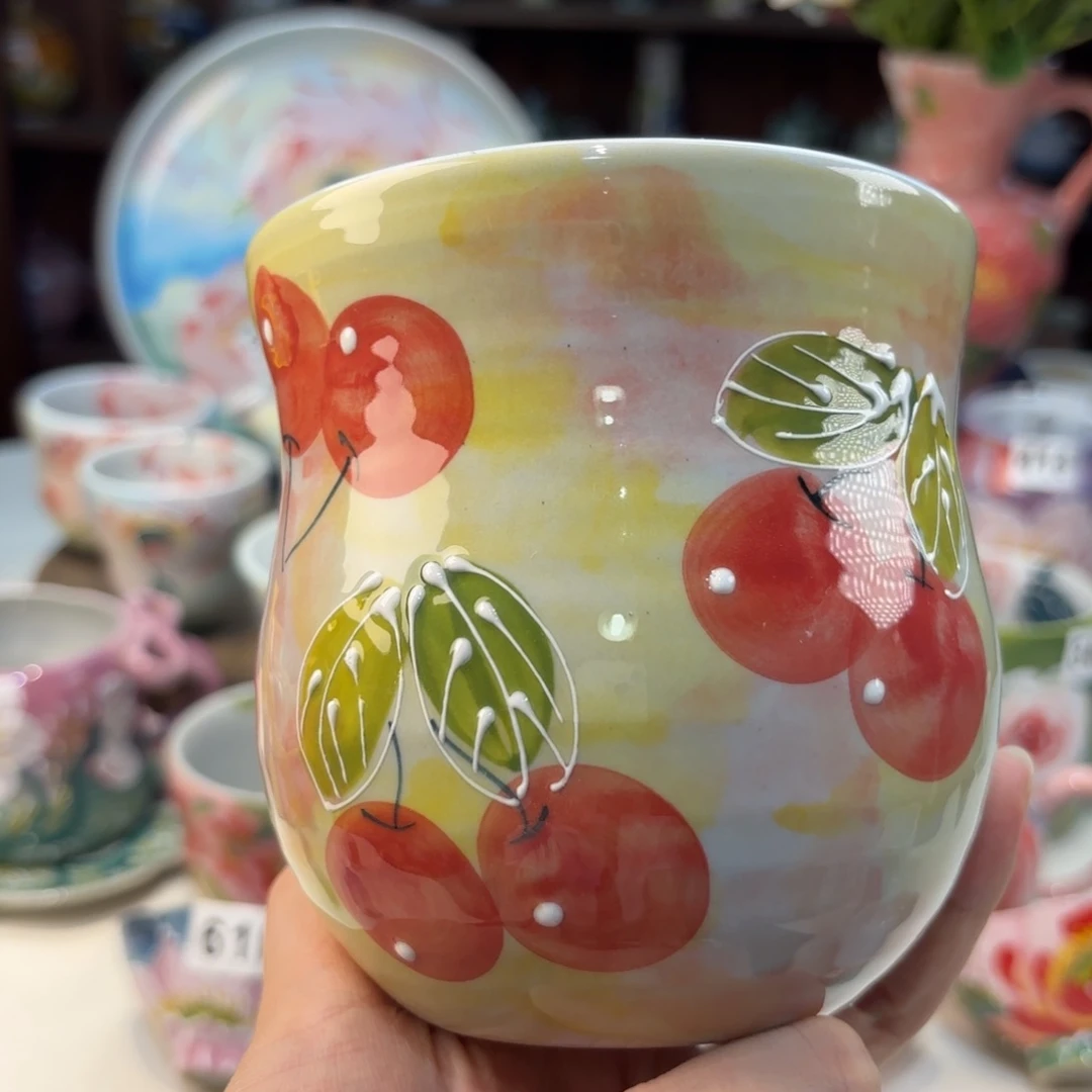 瓷片景德镇手绘高温釉下彩陶瓷茶具